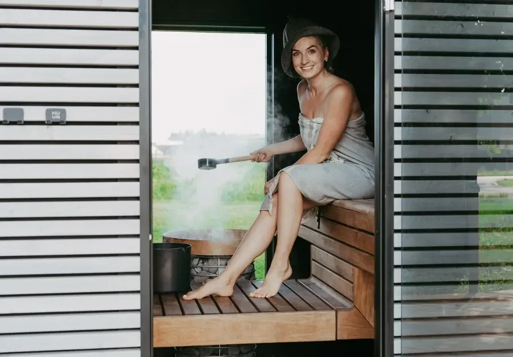 Sauna ogrodowa drewniana