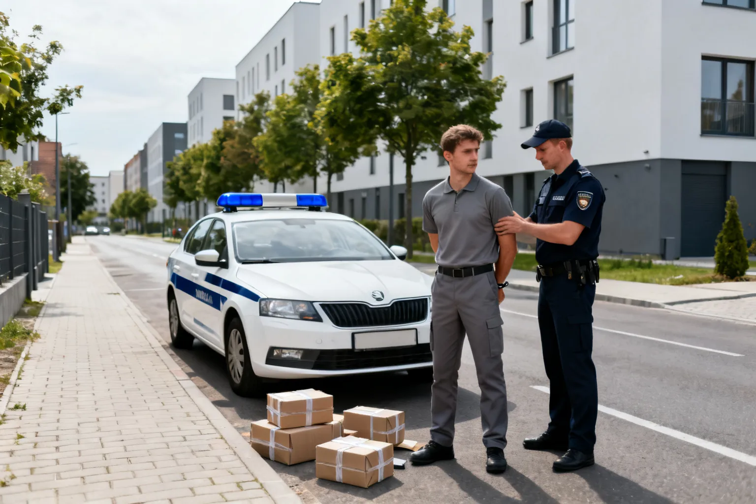 Pracownik firmy kurierskiej zatrzymany za kradzież paczek w Gdańsku-Jasień