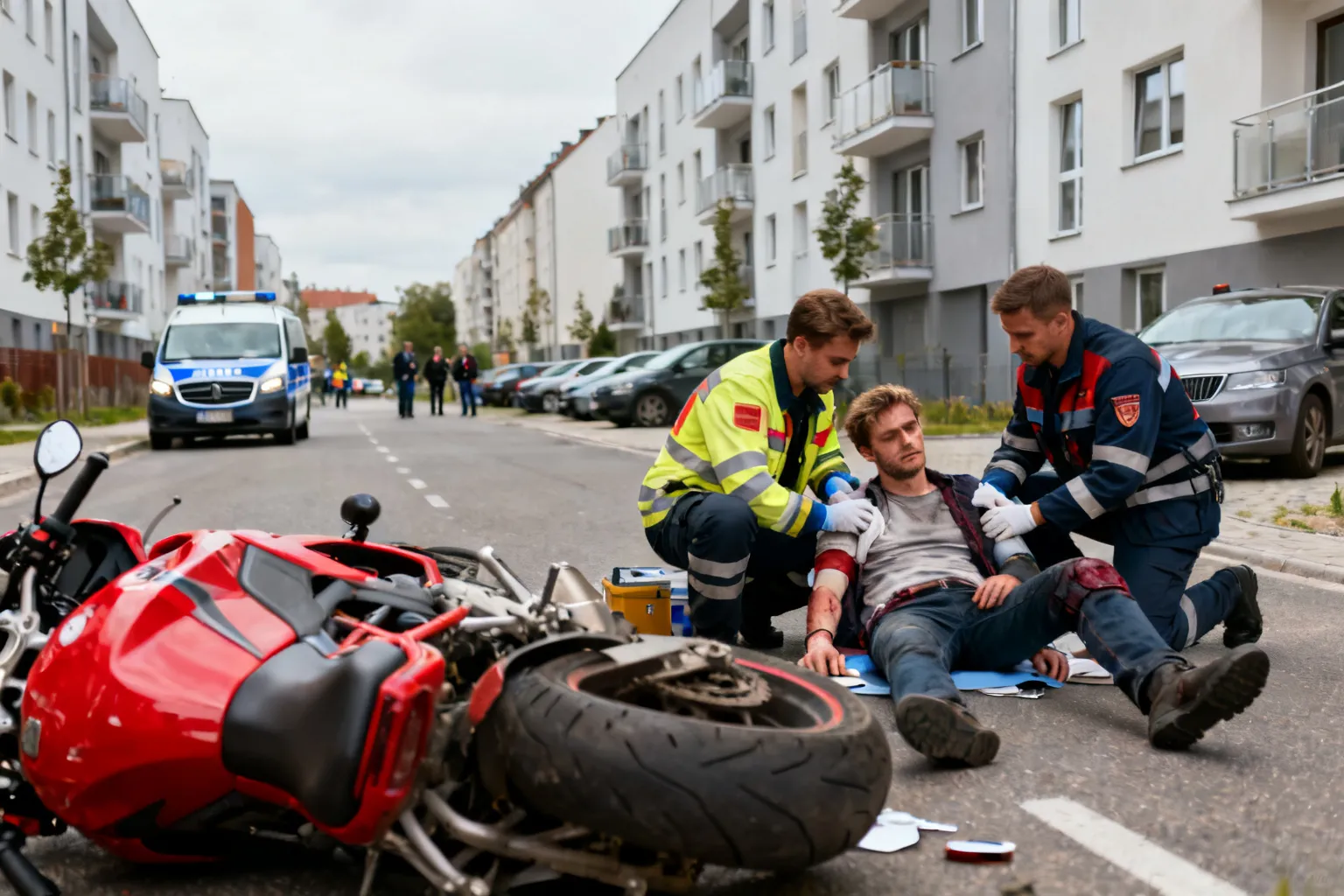 Wypadek motocykl Nowatorów Gdańsk — jedna osoba poszkodowana