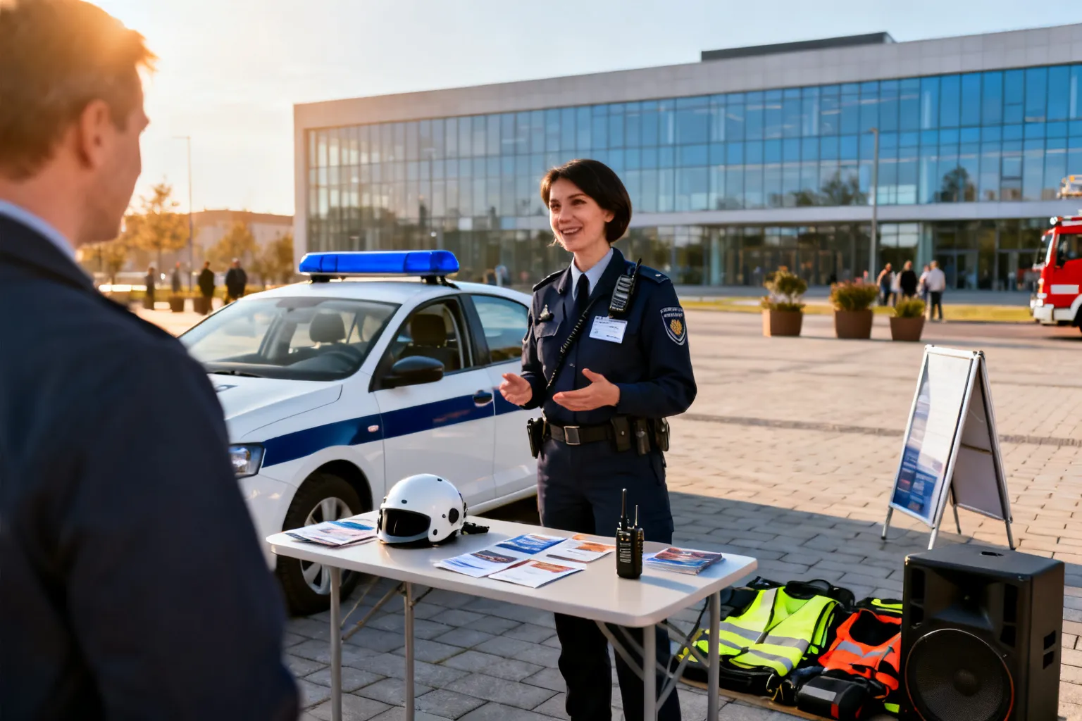 Policjanci na Safety Day w Olivia Centre — prelekcja i pokazy sprzętu